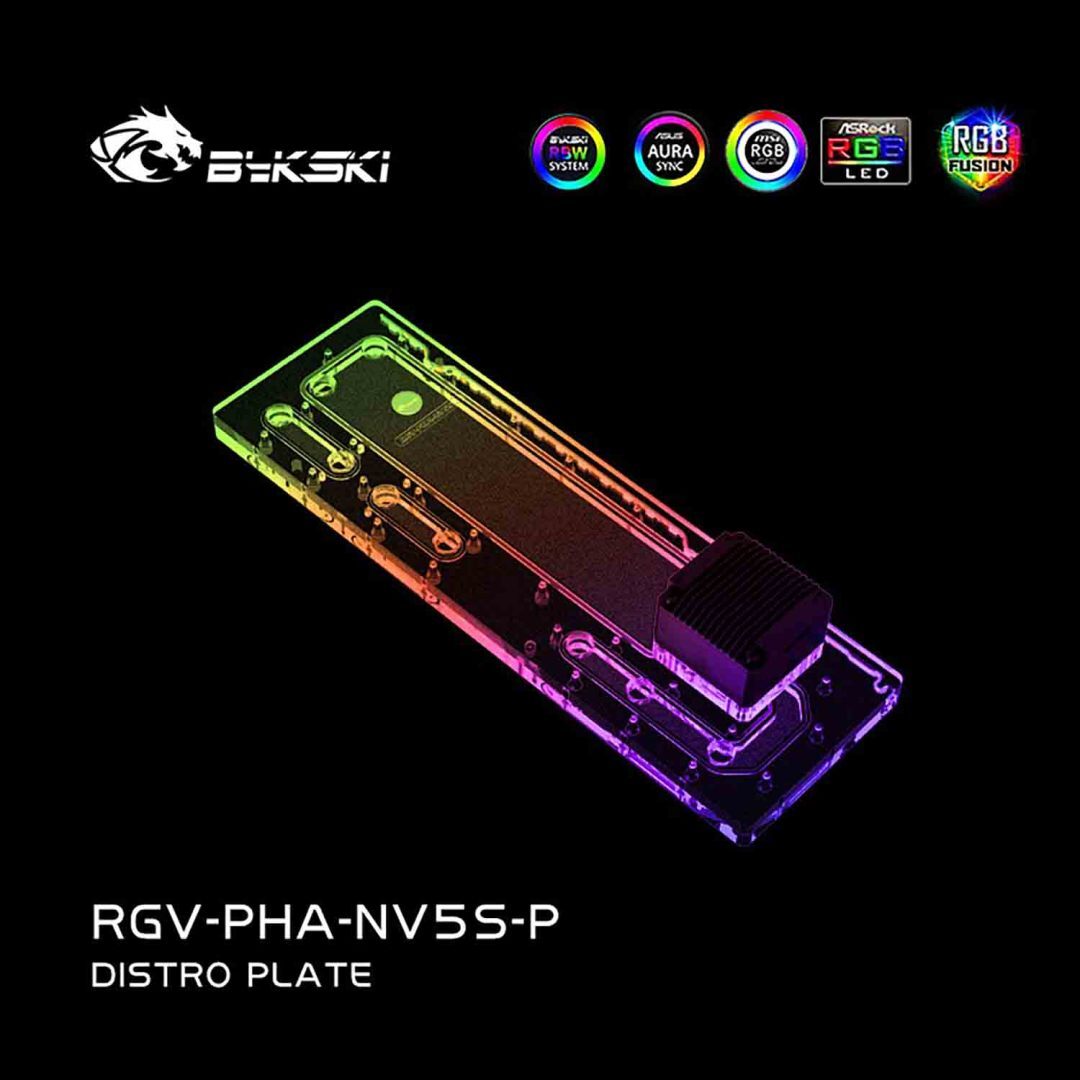 Bykski RGV-PHA-NV5S-P Distro Plate Phanteks NV5s DDC