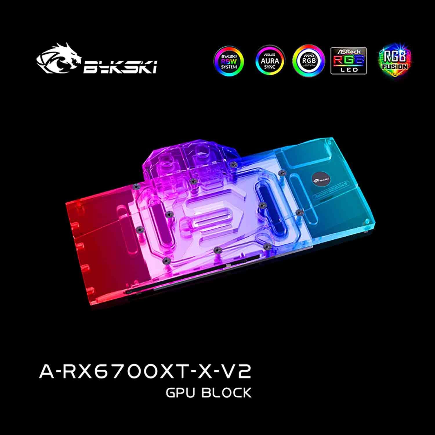 Bykski A-RX6700XT-X-V2 Full Cover RX 6700 XT Block