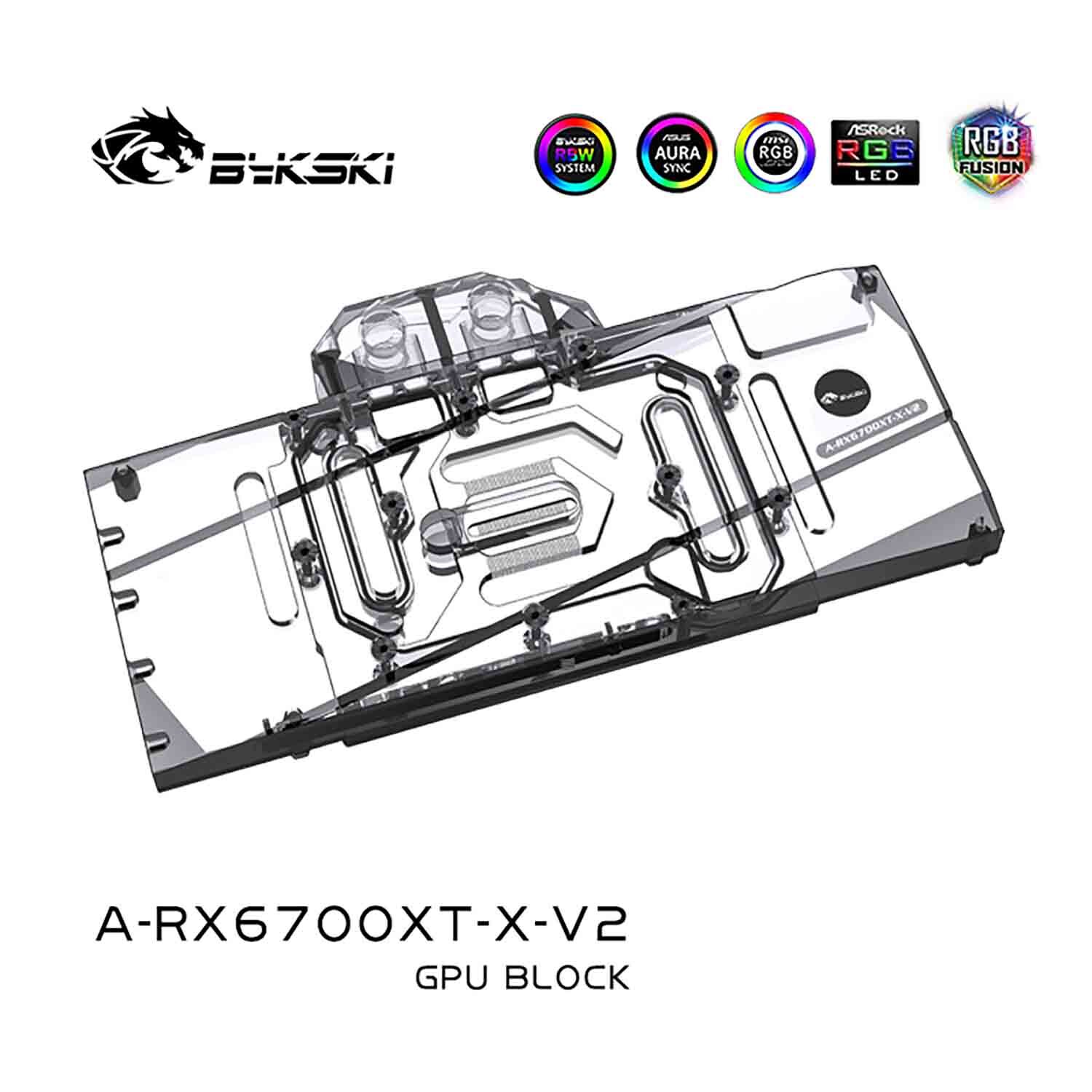 Bykski A-RX6700XT-X-V2 Full Cover RX 6700 XT Block