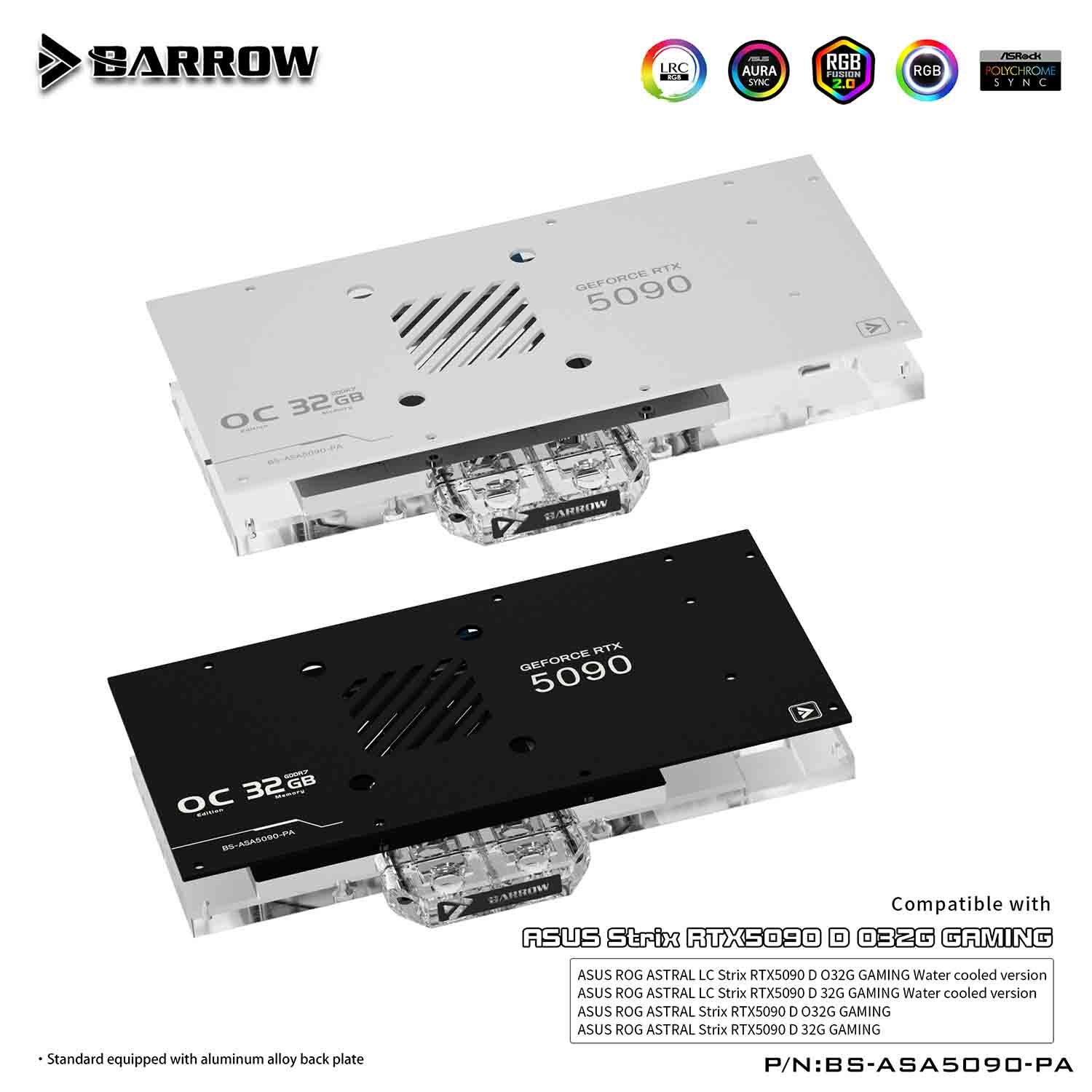 Barrow ASUS ASTRAL 5090 full coverage video card cold head cooler