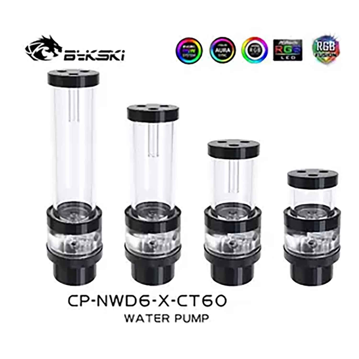 Bykski D6 Series Pump-Reserovir Combination With Lighting, Maximum