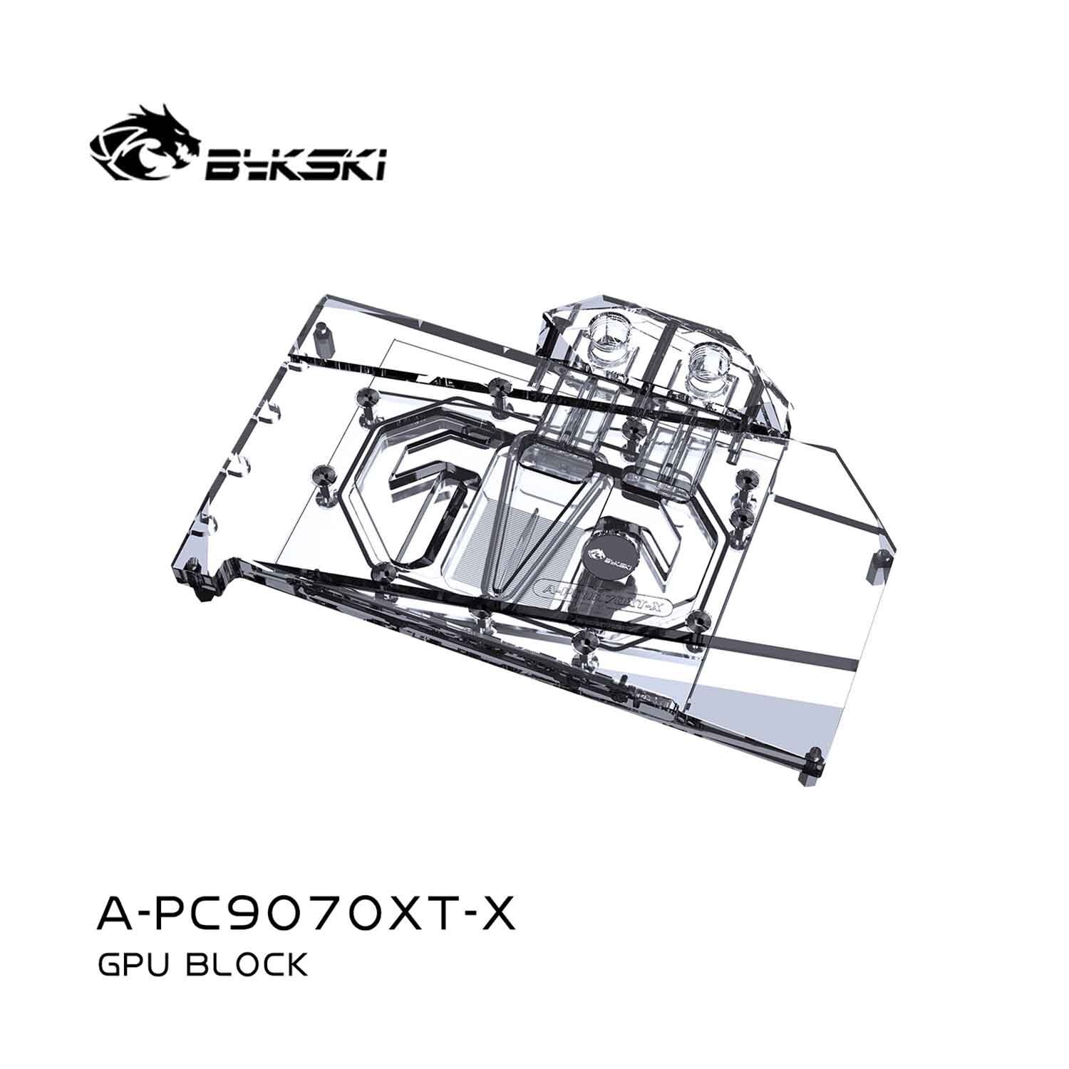 Bykski GPU Water Block For AMD RADEON RX9070 XT , Full Cover With