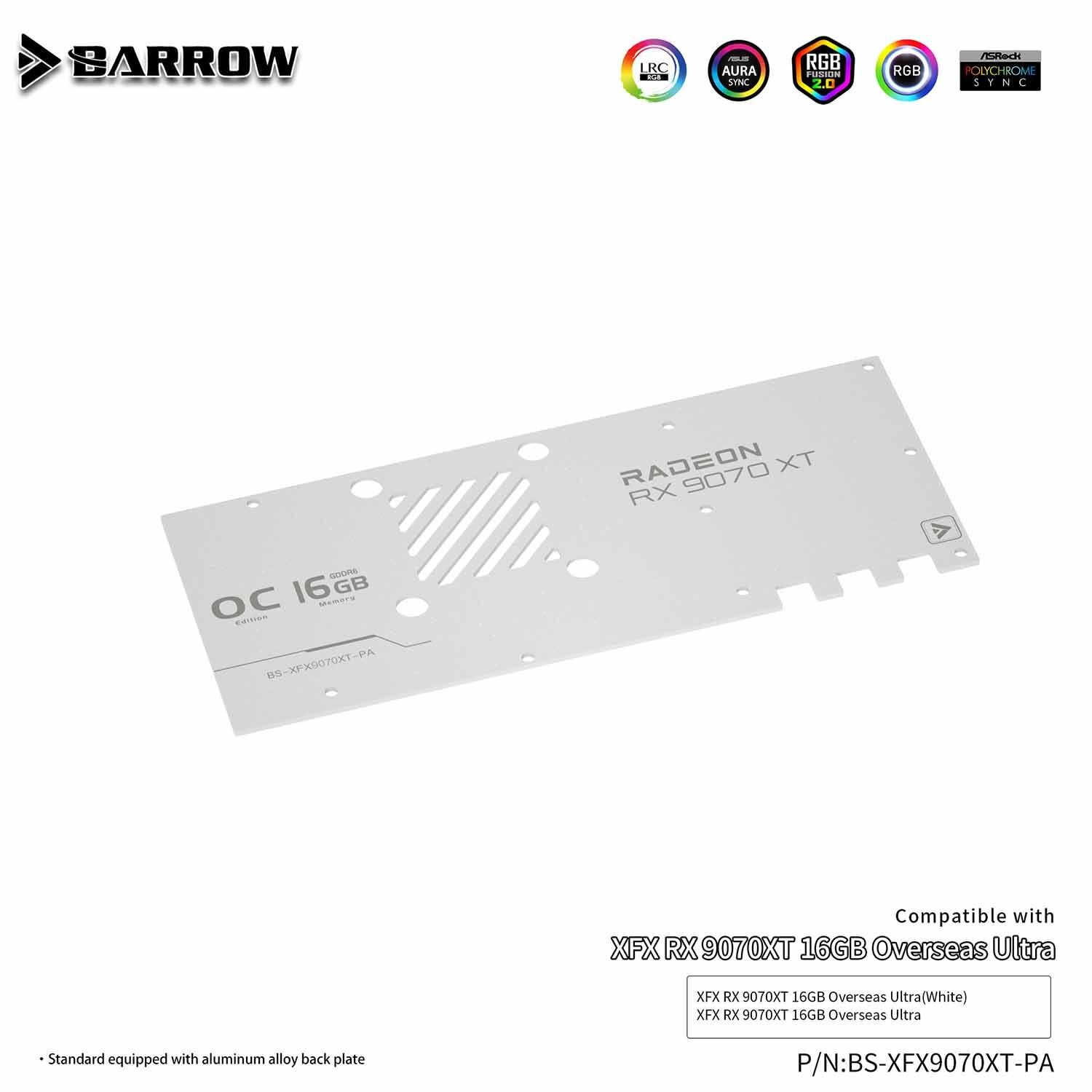 Barrow BS-XFX9070XT-PA XFX RX 9070 XT 16GB Block