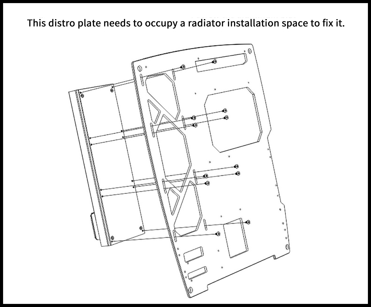 Bykski Universal Type Distro Plate, Use The Installation Space Of The Radiator To Fix, Black Matte Acrylic Material, Waterway Board For Water Cooling System, RGV-DDC-X-TK120 RGV-DDC-X-TK240 RGV-DDC-X-TK360  