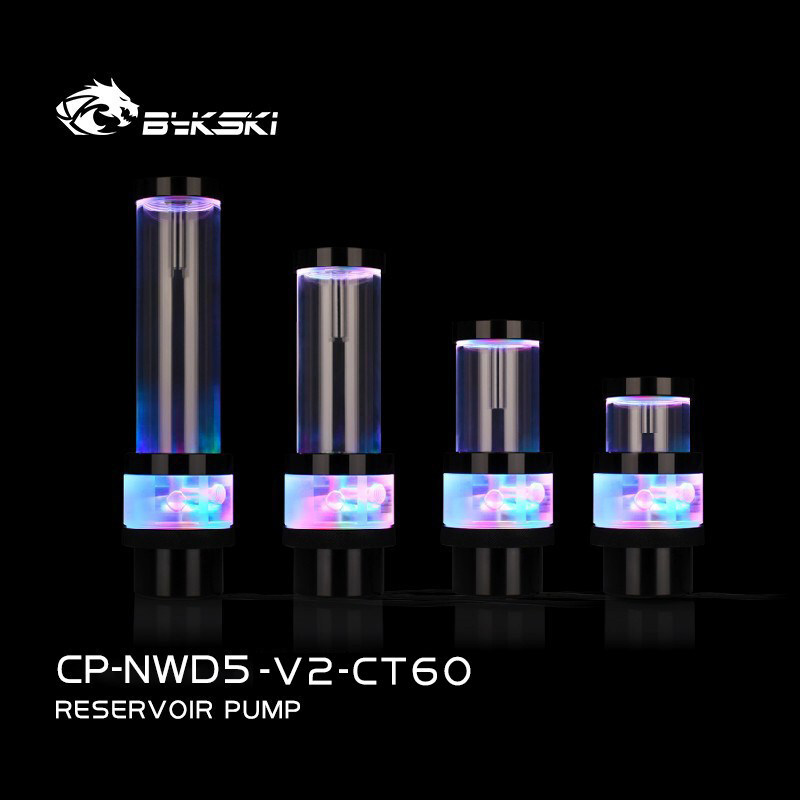 The Bykski NWD5-V2-CT60 is a new D5 water pump with integrated lighting and high flow rate and head. Bykski CP-NWD6-X-CT60 | Pump Bykski CP-NWD6-X-CT60,Bykski pump,pump,custom loop water cooling,PC pump,water cooling parts