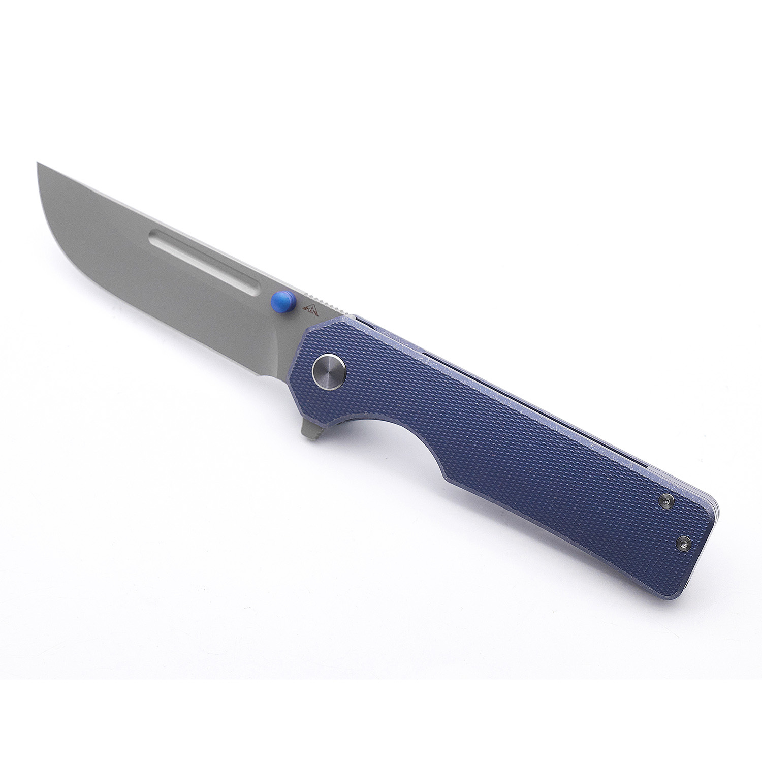 Alpha Wolf Super Sharp Knife Tribal Flame Folding Pocket Blue