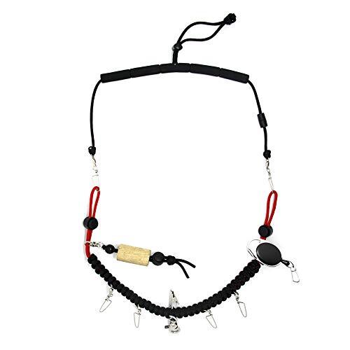 SAMSFX Fly Fishing Lanyard Necklace Wader Neck Strap Hand Woven 550 Braided Paracord