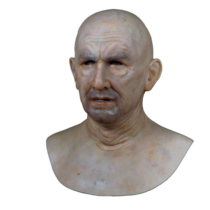 Lifelike silicone mask European and American old man lifelike mask