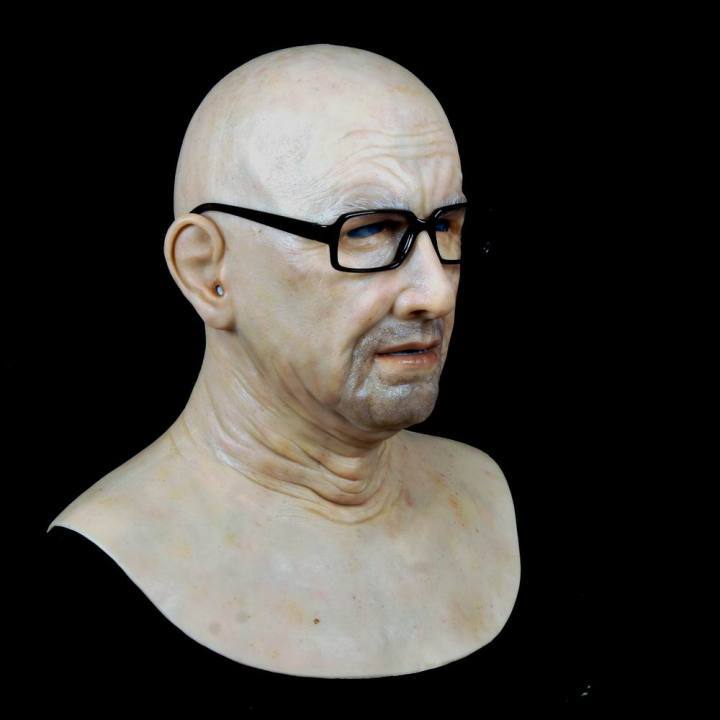 Lifelike silicone mask European and American old man lifelike mask