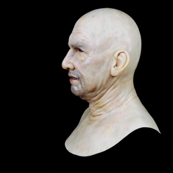 Lifelike silicone mask European and American old man lifelike mask