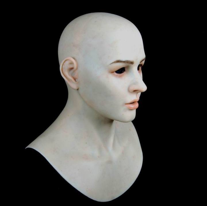 Young women mask Ultra realistic female silicone facial mask QNV1