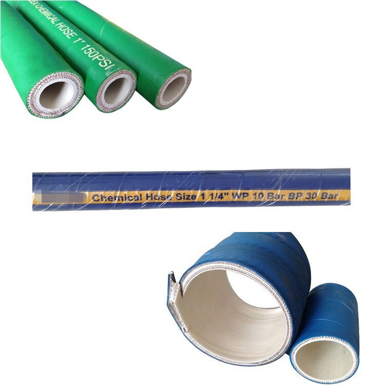 Braid acid alkali resistant EPDM and UHMWPE flexible chemical rubber hose