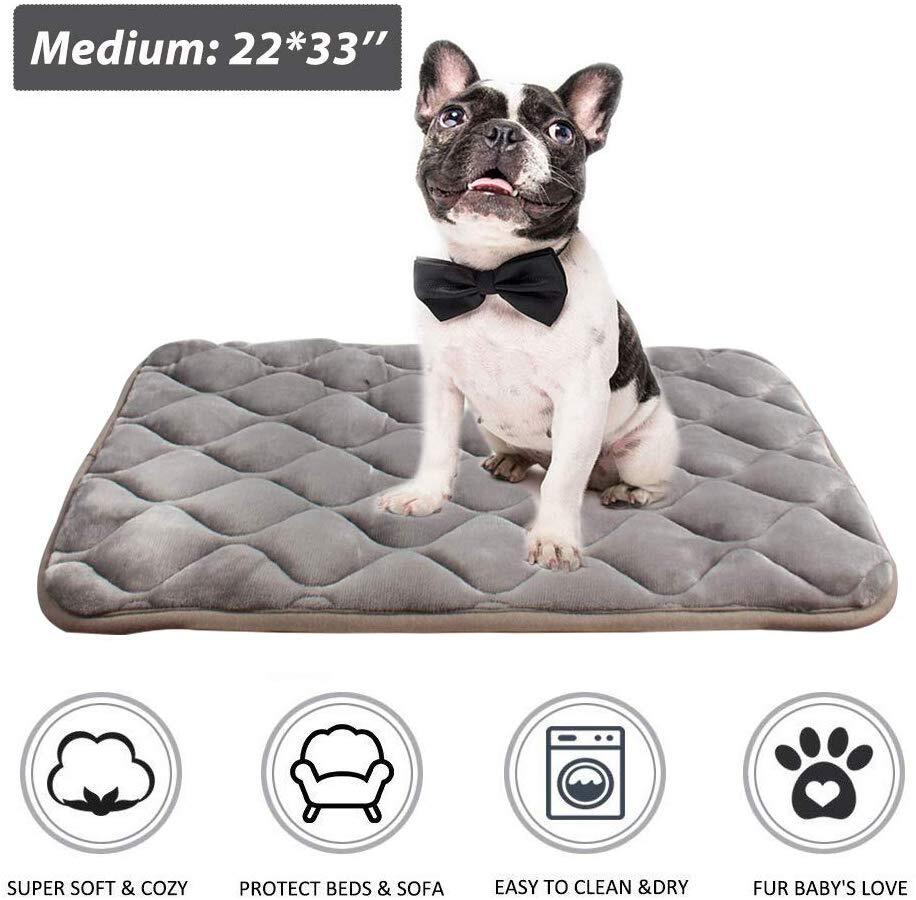 Furrybaby Dog Bed Mat Soft Crate Mat with Anti-Slip Bottom Machine Washable Pet Mattress for Dog Sleeping 