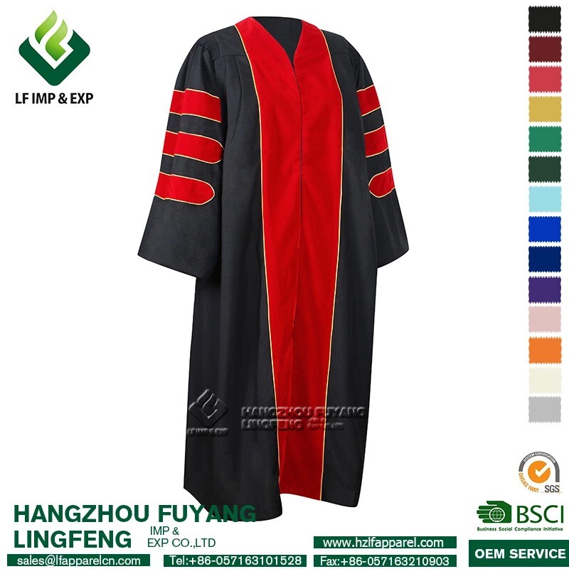 wholesale only Doctoral Graduation Gown/PHD Gown/doctoral