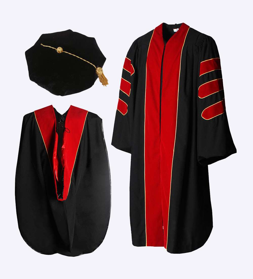 wholesale Doctoral Graduation Gown/PHD Gown/doctoral suit