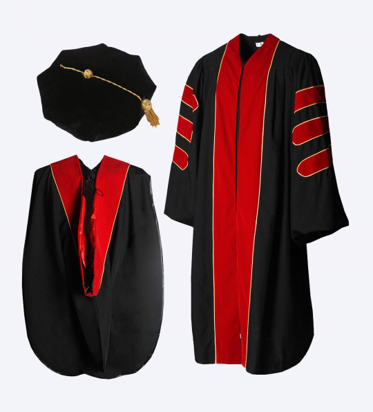 silk graduation gown