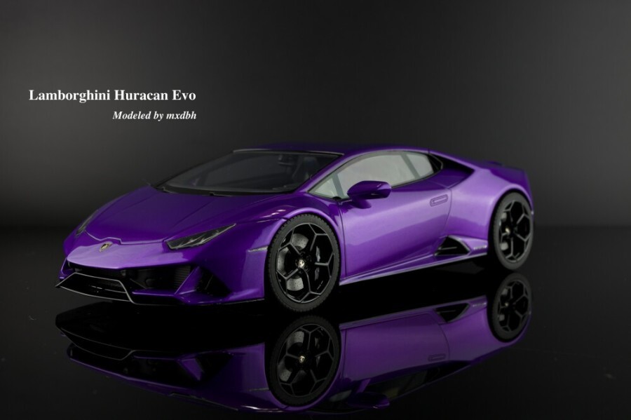 1/24 Lamborghini Huracan Evo finish building model pictures