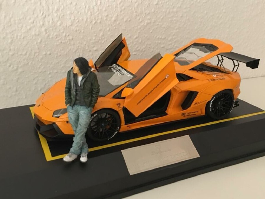1/24 LB Lamborghini Aventador finish building model pictures.