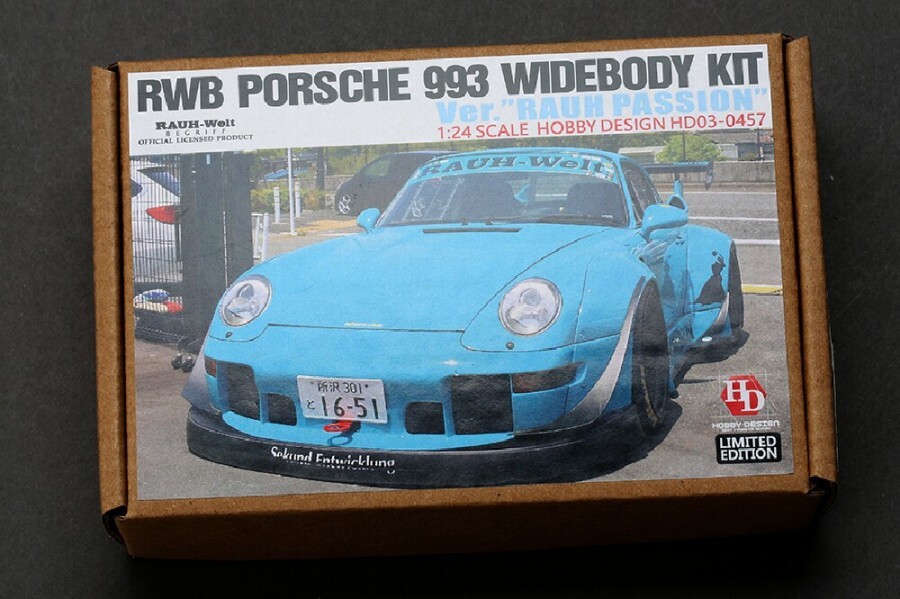 1/24 RWB Porsche 993 Widebody Kit For Ver."Rauh Passion"  (Resin+PE+Decals+Metal parts) HD03-0457