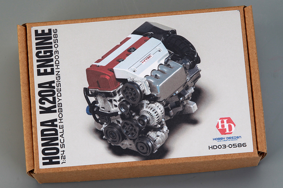 1/24 Honda K20a Engine Detail Set (Resin+PE+Decals+Metal Logo+Metal parts)（HD03-0586)