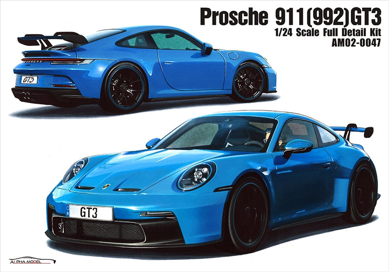 1/24 scale model car kit Porsche 911(992) GT3 AM02-0047