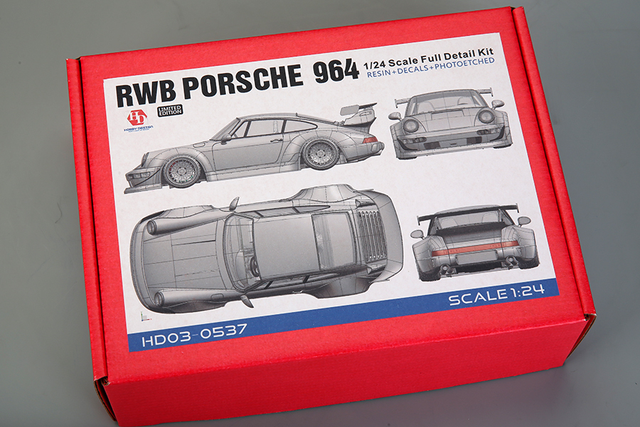 1/24 RWB Porsche 964 Full Detail Kit  (Resin+PE+Decals+Metal Wheels+Metal parts)(HD03-0537) alpha model，1/24 scale model cars，resin car model kits，Aftermarket Model Parts，aftermarket resin model car parts