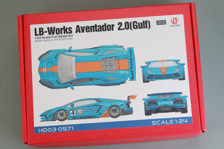 1/24 Scale Model Car Kit LB-Works Aventador 2.0 (Gulf) Full Detail 