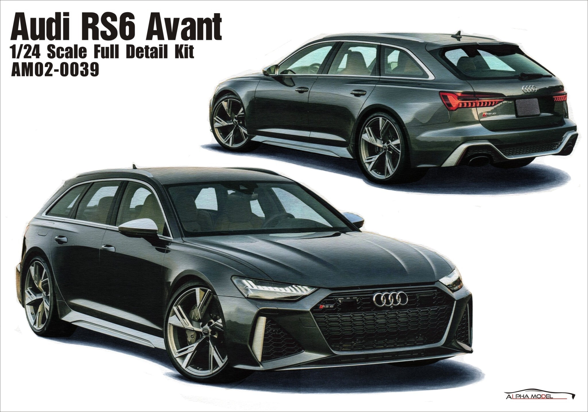 1/24 scale model car kit Audi RS6 Avant——Alpha Model