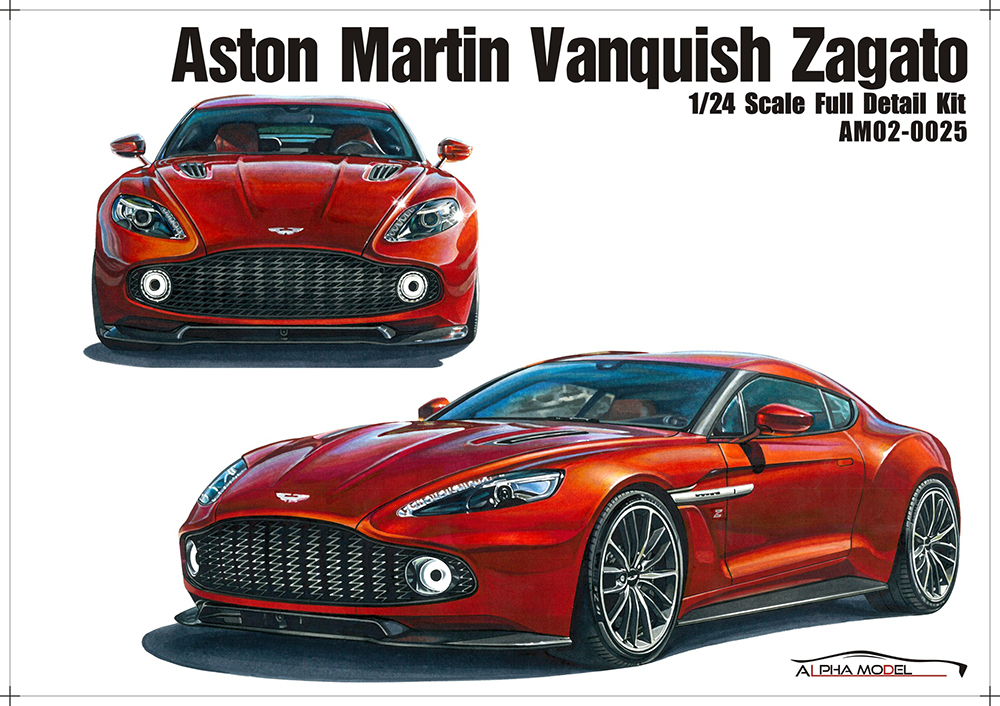 1/24 scale model car kit Aston Martin Vanquish Zagato——Alpha Model