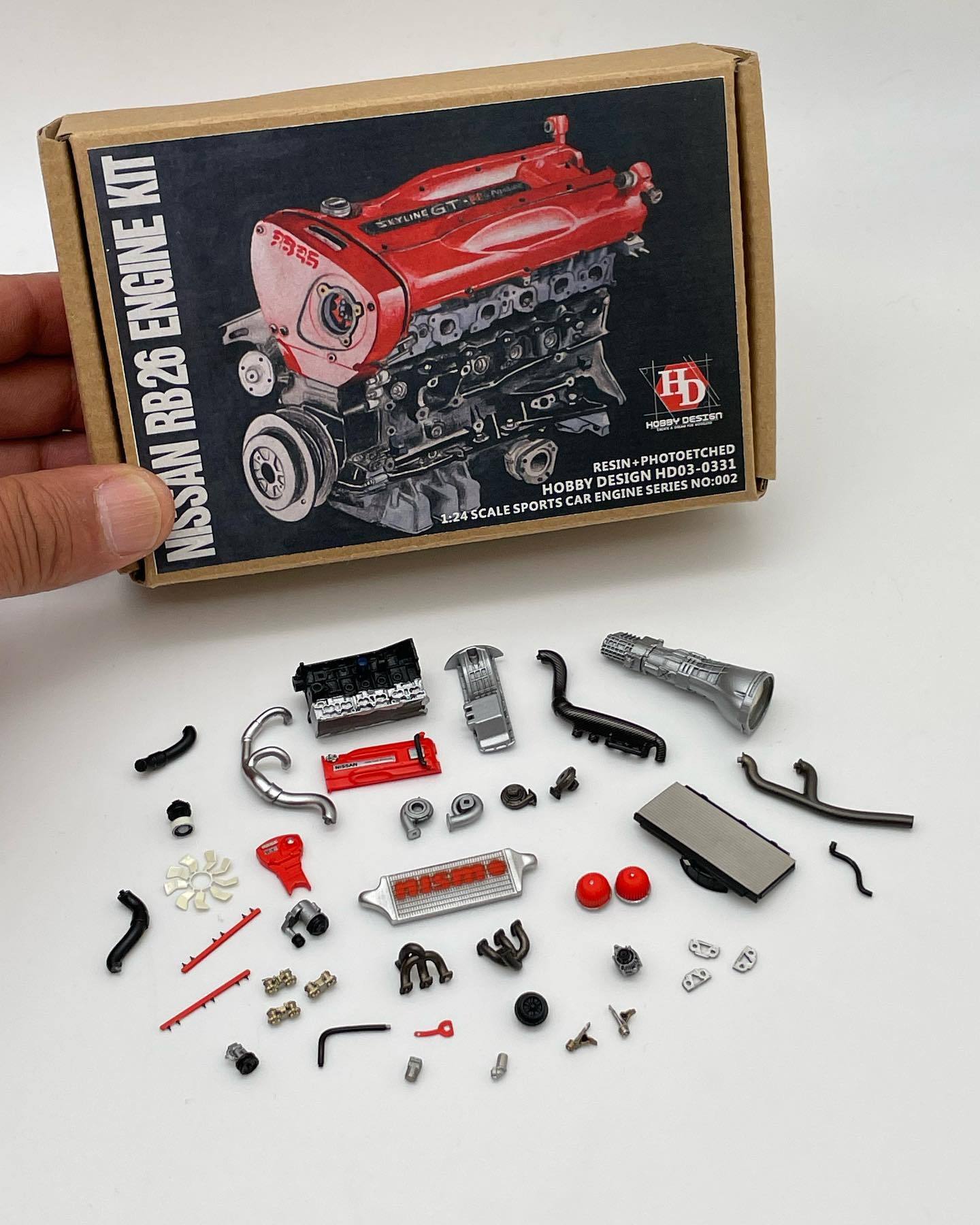 1/24 Honda B16B Engine Parts Detail Set (Resin+PE+Metal Logo