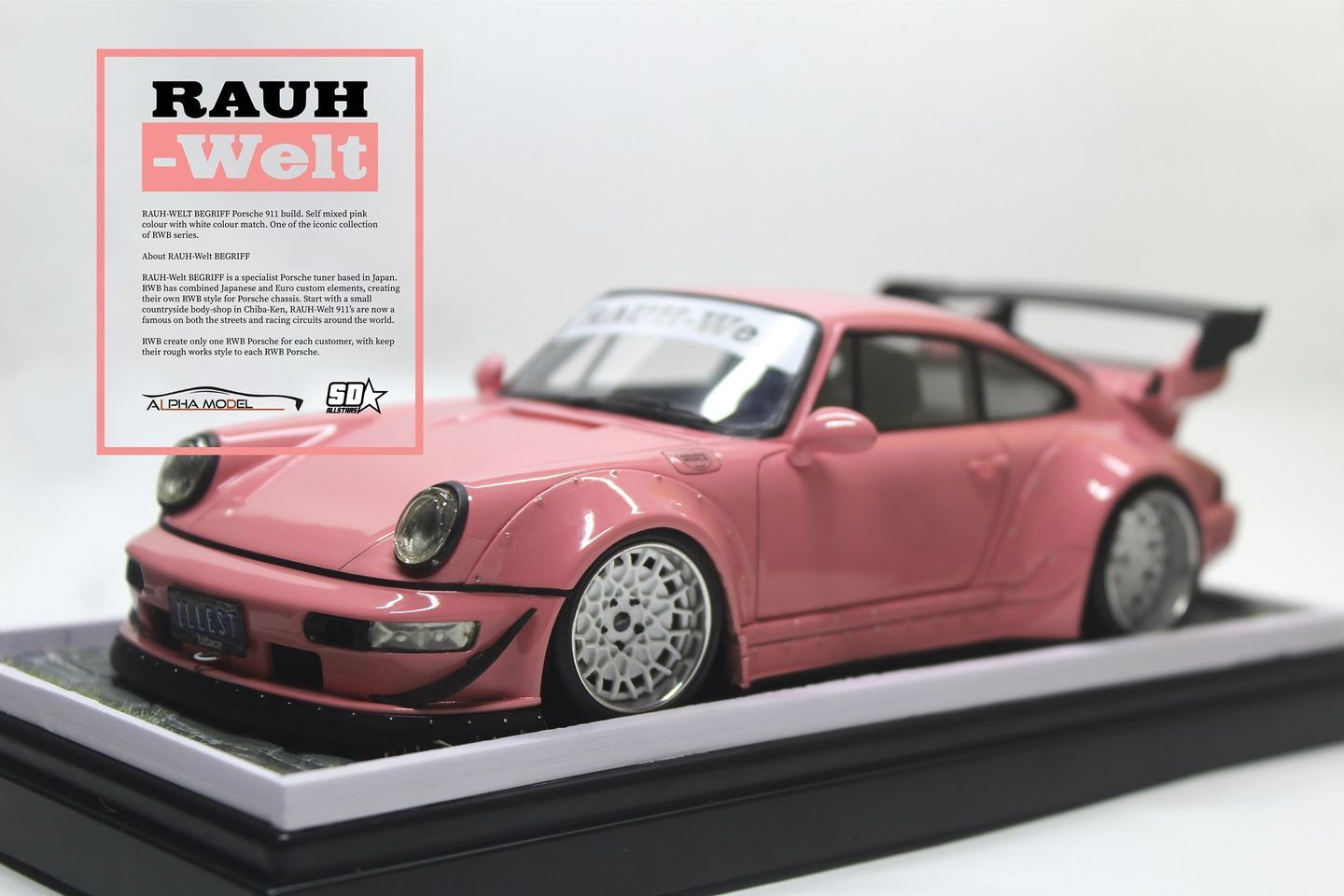 1/24 Scale Model Car Kit RWB Porsche 964 (Tail Wing) (Ver.A) Full Detail  Kit(HD03-0600)-HobbyDesign
