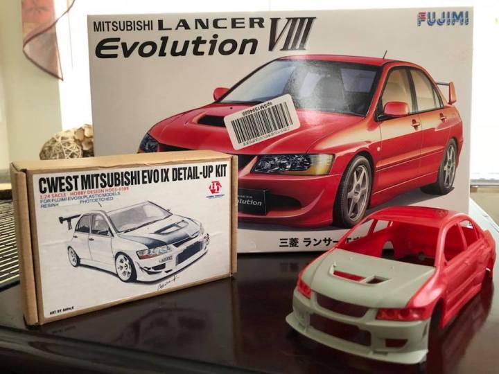 1:24 C-WEST Mitsubishi EVO IX Detail-up Kit (Resin+PE+Metal