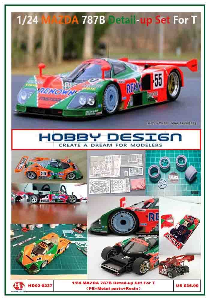 1/24 Scale Model Car Kit MAZDA 787B Detail-up Set For T（PE+Metal  parts+Resin）-HobbyDesign