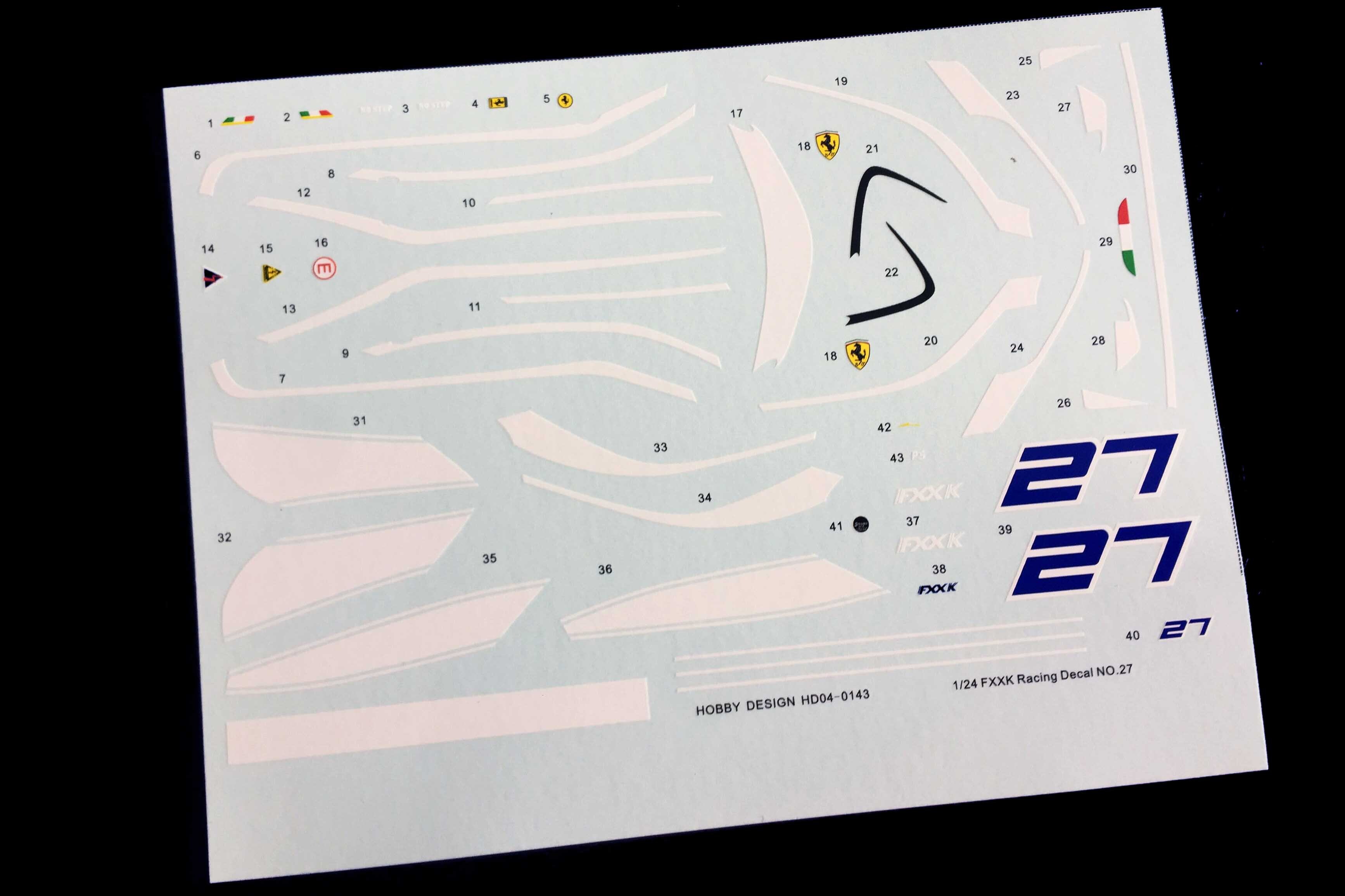 1/24 scale model car kitF XXK Racing Decal NO.27-HobbyDesign