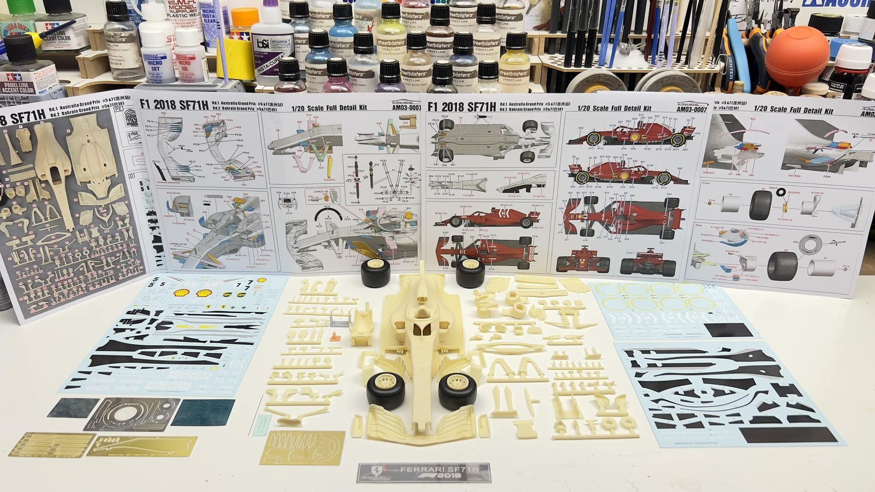 1/20 scale model car kit Ferrari F1 2018 SF71H——Alpha Model