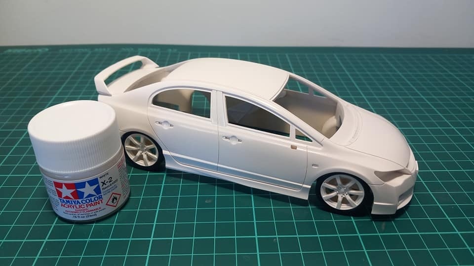 1/24 car model kits Honda Civic Type-R FD2-Alpha Model