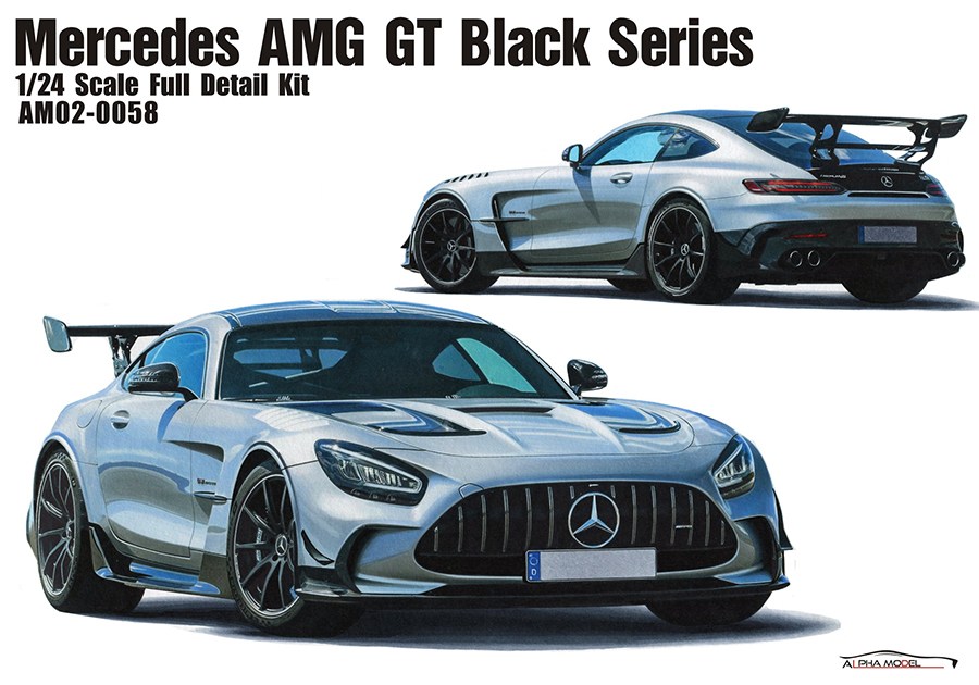 入荷now 買えない kit car model scale 1/24 Mercedes Series-Alpha Black GT AMG ミニカー
