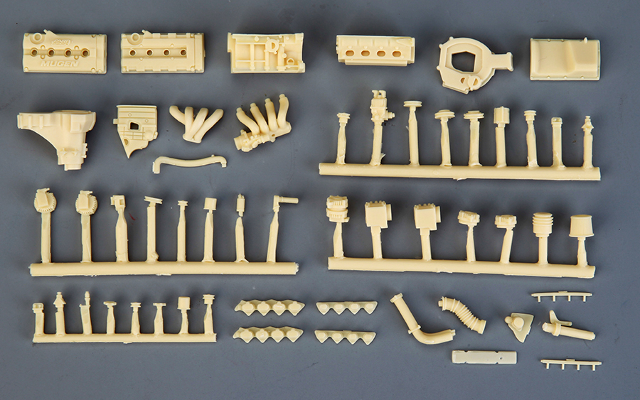 1/24 Honda B16B Engine Parts Detail Set (Resin+PE+Metal Logo
