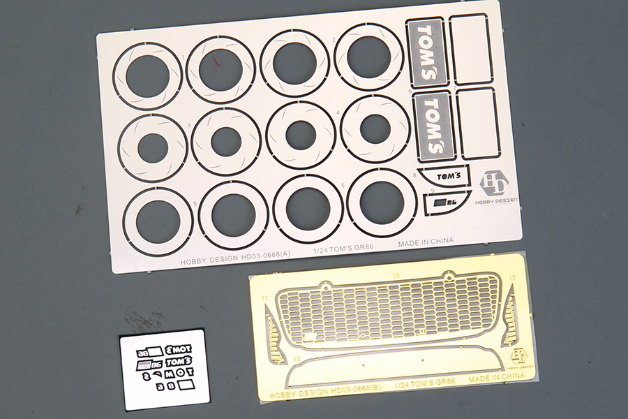 1/24 Tom's Toyota GR86 Detail-up Parts For T 24361（PE+Resin