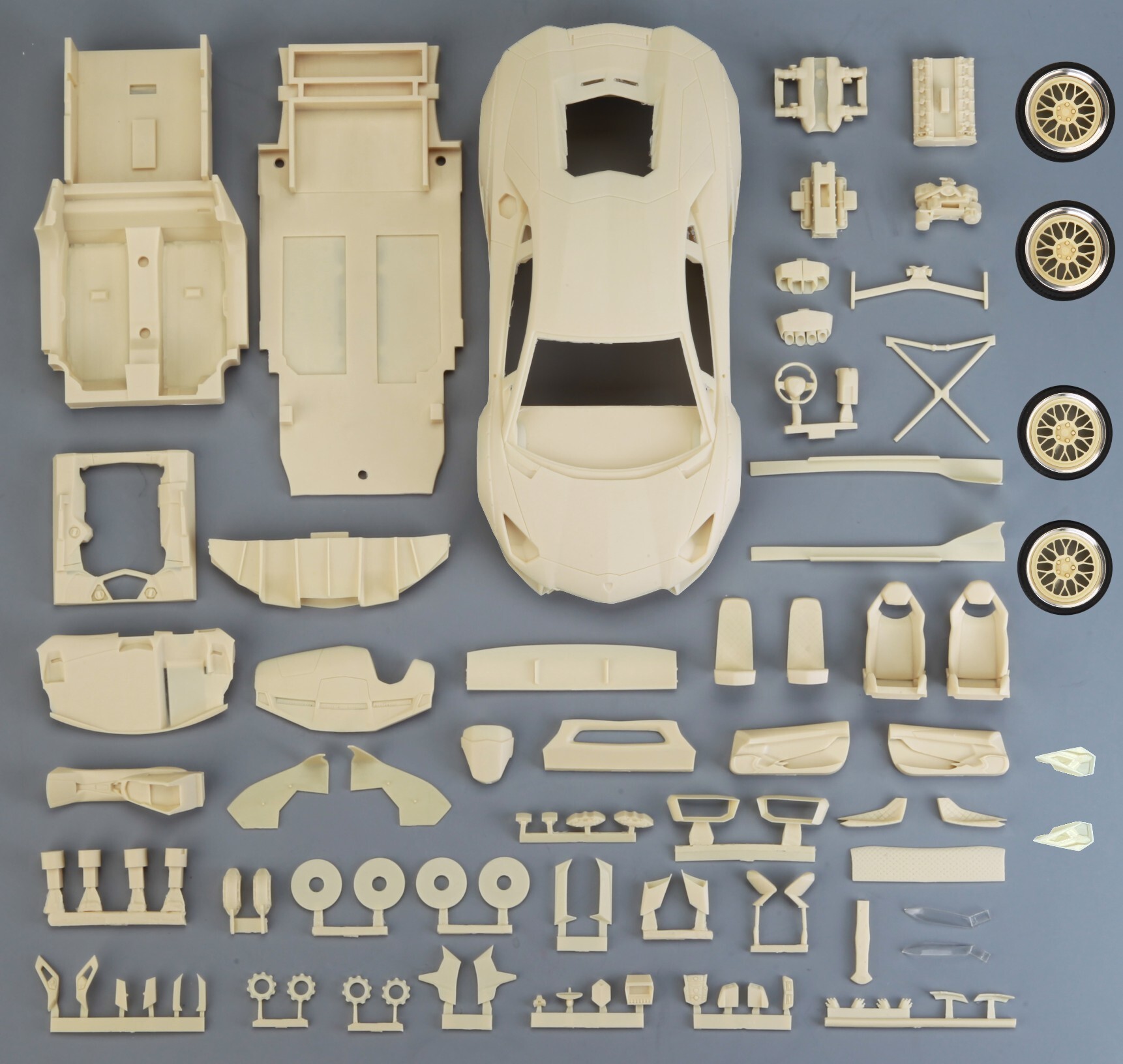 1/24 LB-Works Aventador 2.0 (Combat Style) Full Detail Kit (Resin+