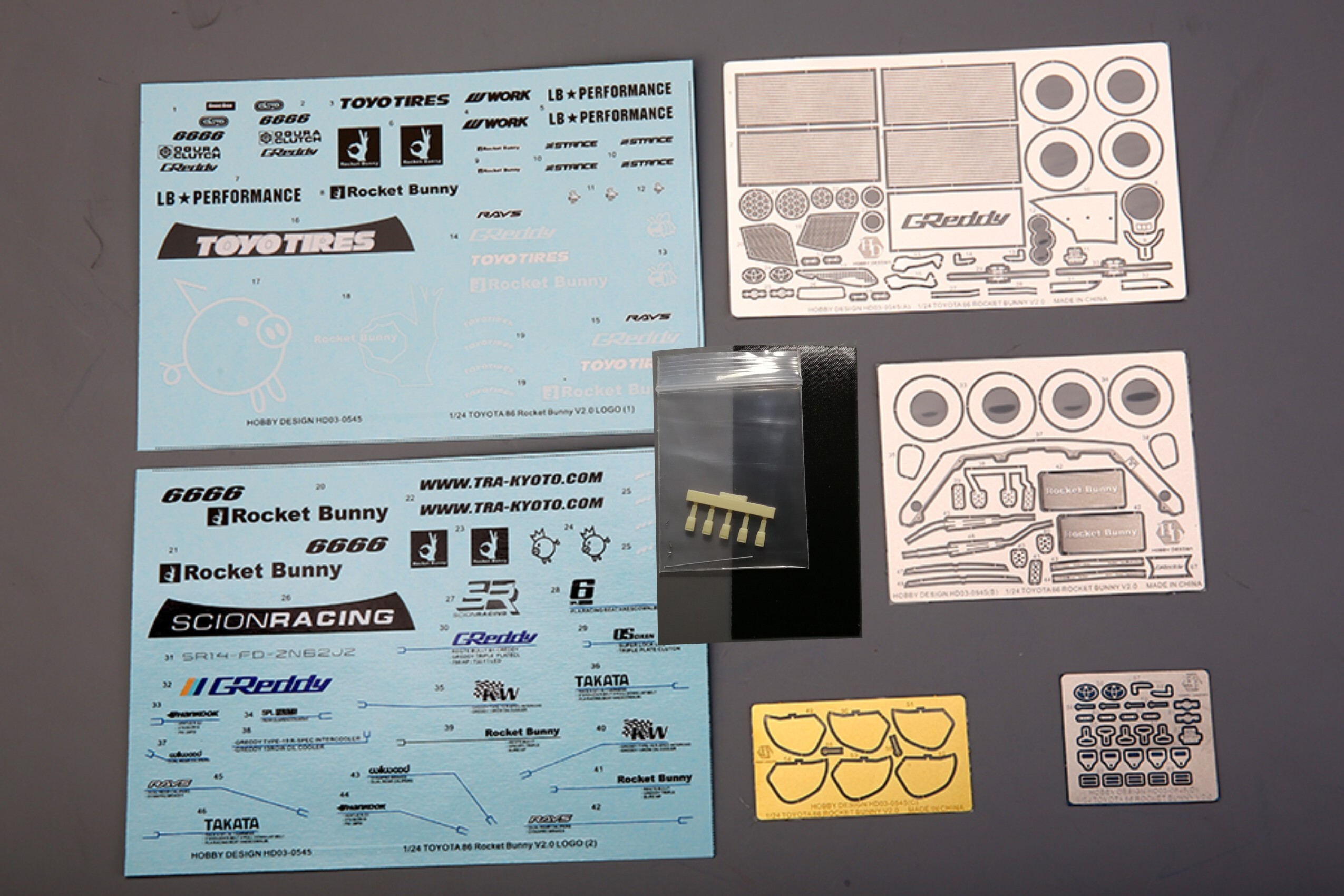 1/24 RB Toyota FT86 V2.0 Wide Body Kit Detail-up Set For T