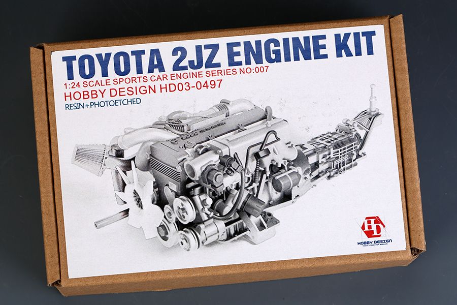 1/24 Toyota 2JZ Engine Kit (Resin+PE)(HD03-0497)-HobbyDesign
