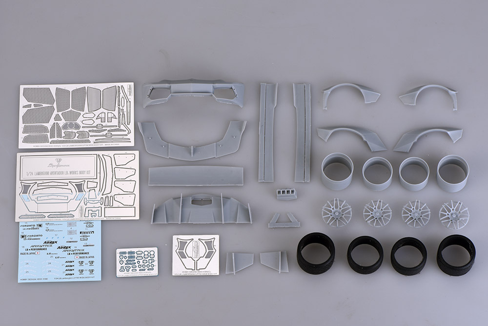 1/24 LB LP700 Wide Body Detail-up Sets For A （Resin+PE+Metal