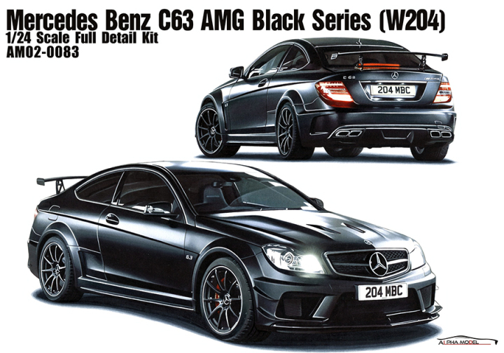 1/24 scale model car kit Mercedes Benz C63 AMG Black Series（W204