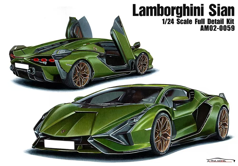 1/24 scale model car kit Lamborghini Sian-Alpha Model