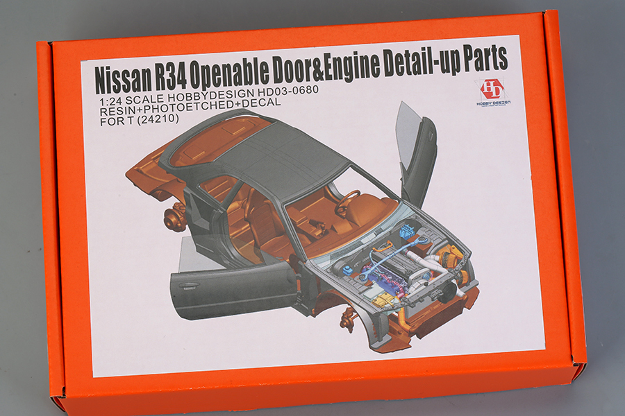 1/24 scale model Nissan R34 Openable Door&Engine Detail-up Parts