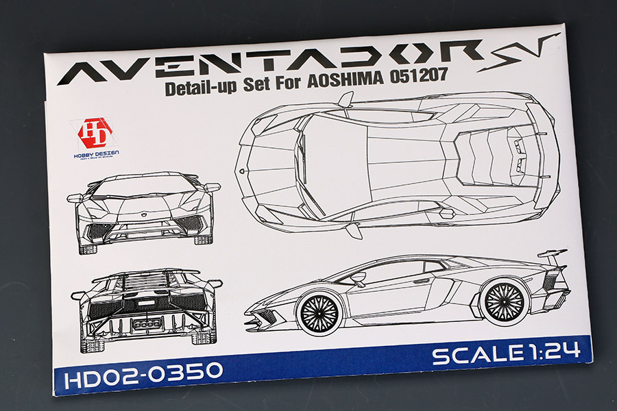 1/24 car model Lamborghini Aventador SV For A （PE+Resin+Metal
