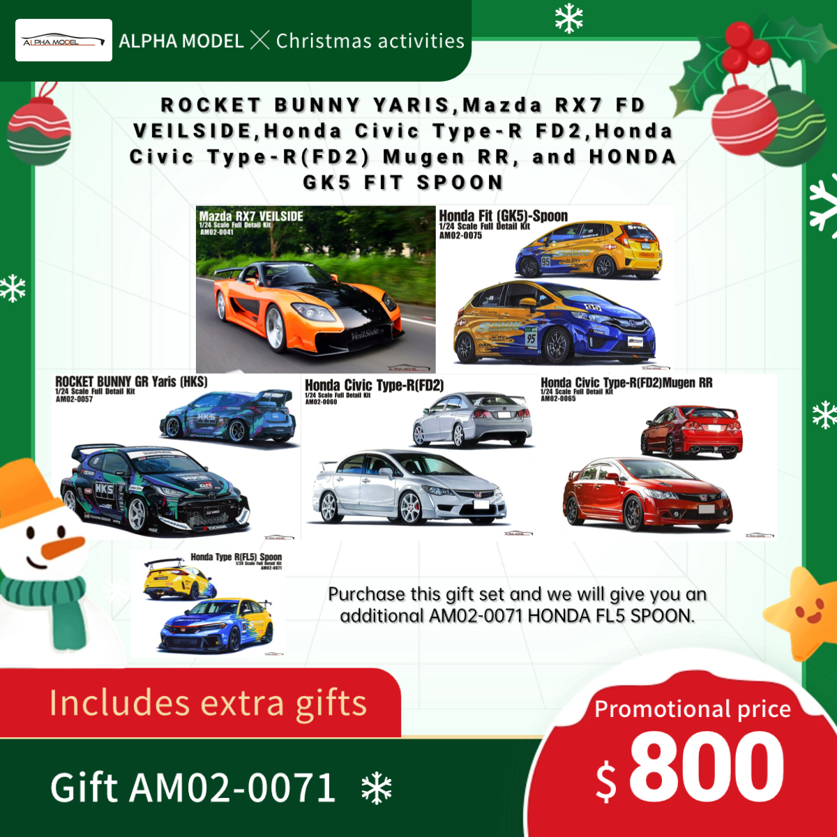 Alpha Model Holiday Special – JDM Legends 5‑Car Set