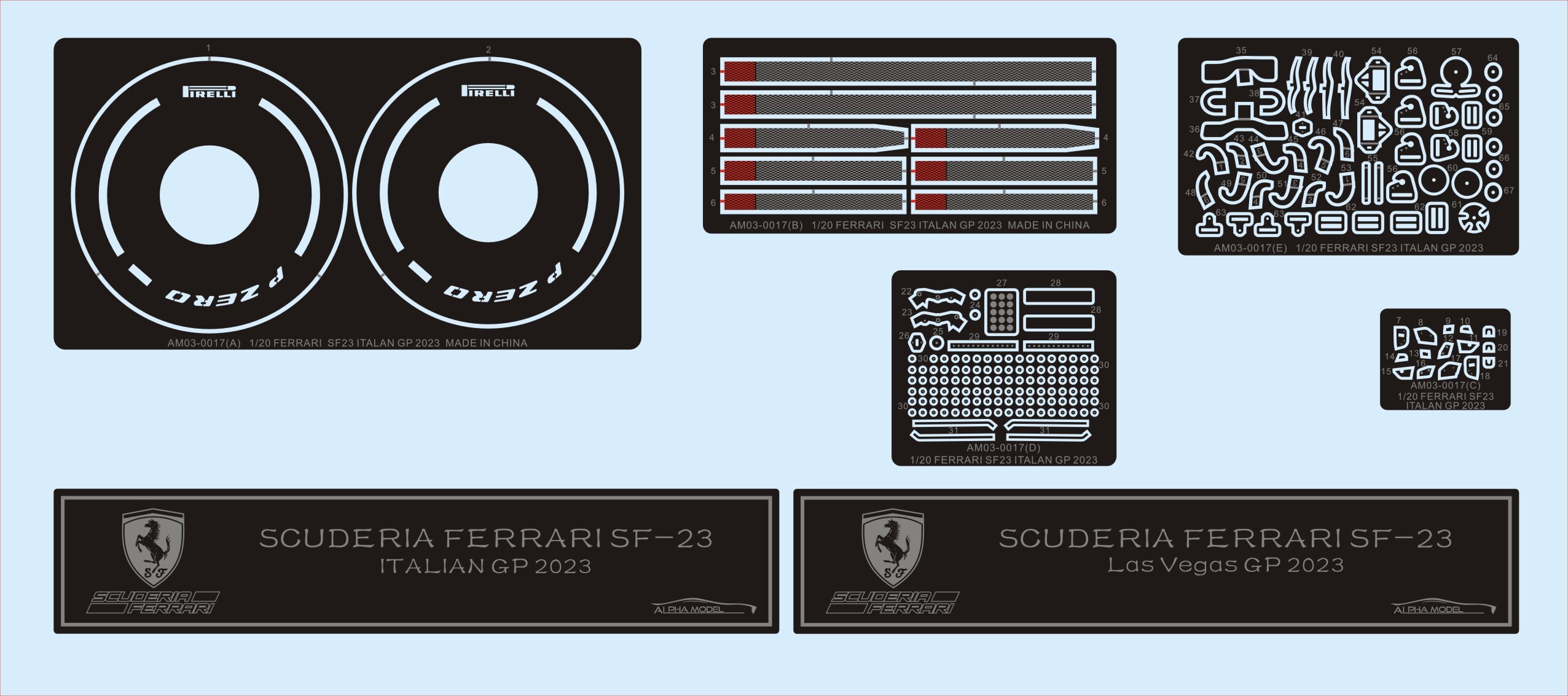 1/20 scale model car kit Ferrari SF23-Alpha Model