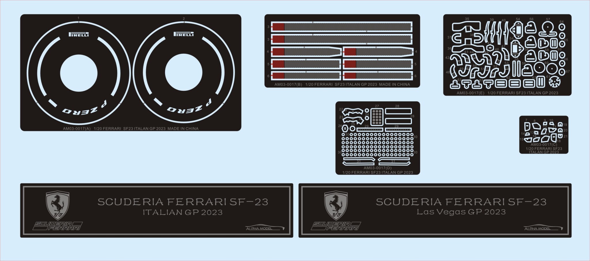 1/20 scale model car kit Ferrari SF23-Alpha Model